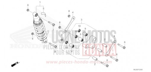 KISSEN, HINTEN CB750AP de 2023